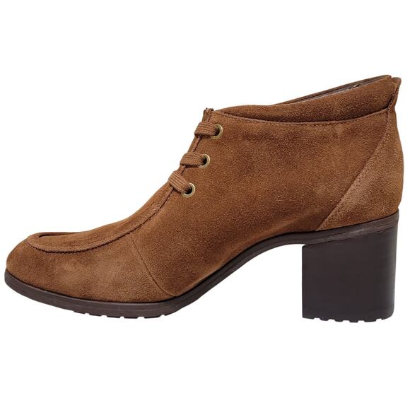 Naturalizer Women Lesson Block Heel Moc Toe Oxford Booties Size US 9.5M Chestnut - Picture 3 of 5